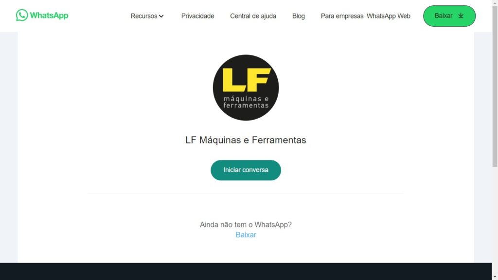 WhatsApp LF Máquinas e Ferramentas