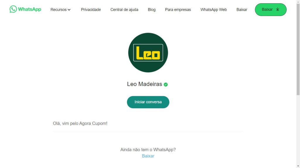 WhatsApp Léo Madeiras