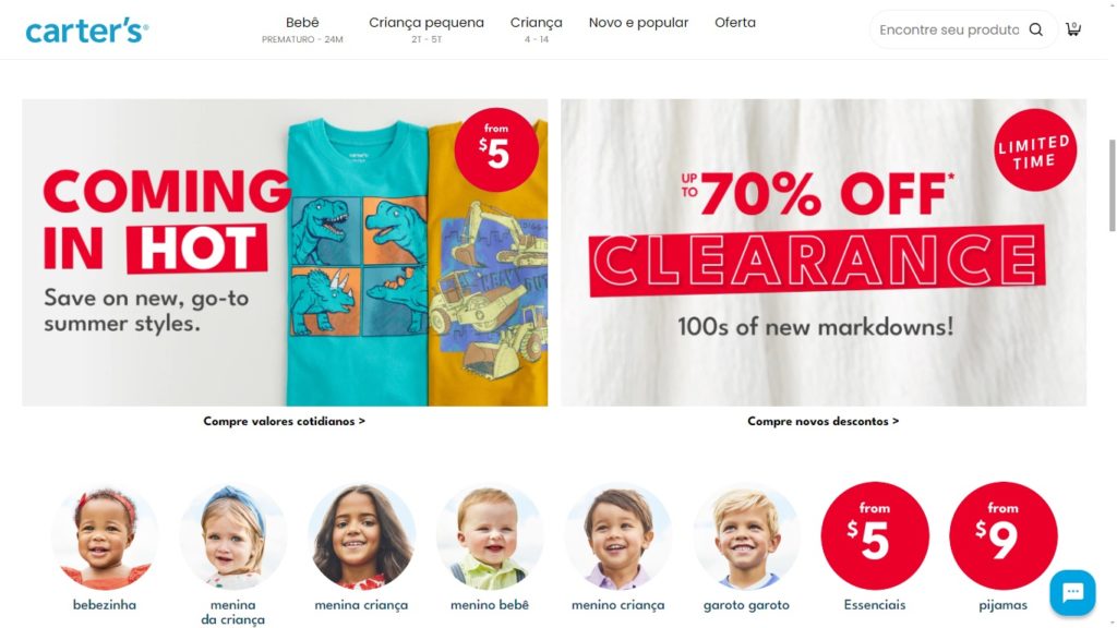 Opções de compra na Carters