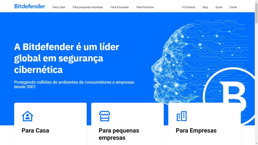 Página inicial Bitdefender